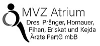 Das Logo des MVZ Atrium mit Dres. Pränger, Hornauer, Pihan, Eriskat und Kejda Ärzte PartG mbB.